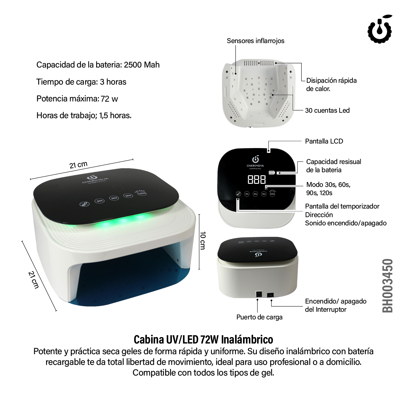 Alternative view of Cabina Inalámbrica 72W (BH003450)