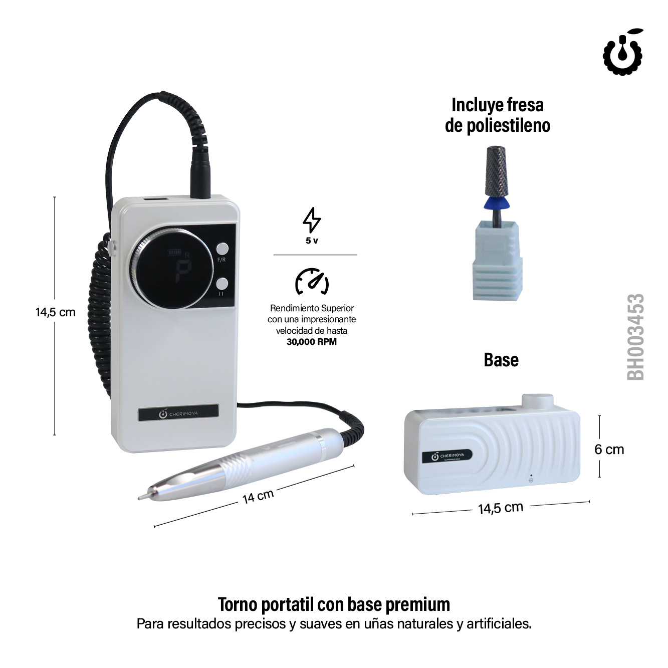 Torno portatil con Base Premium Blanco (BH003453) - Image 2