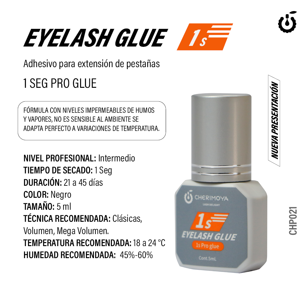 Adhesivo para extensión de pestaña 5ml Pro Glue 1s (chp021)