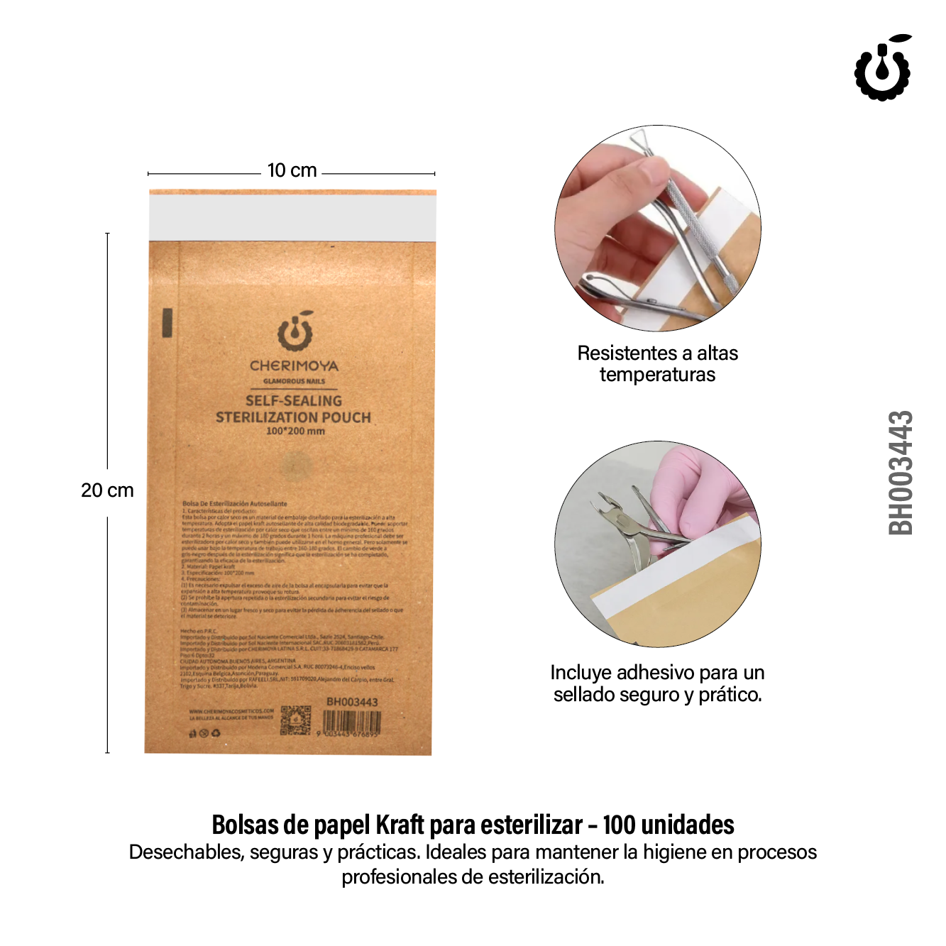 Alternative view of Bolsa de Papel Kraft Para Esterilizar Cherimoya X 100PCS (BH003443-P)