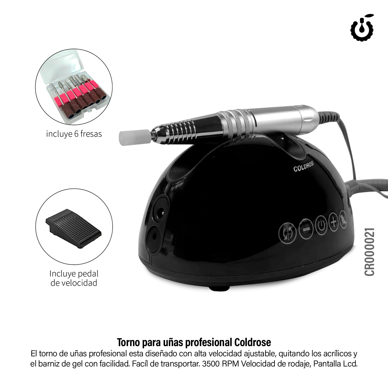 Alternative view of Torno negro coldrose (CR000021)