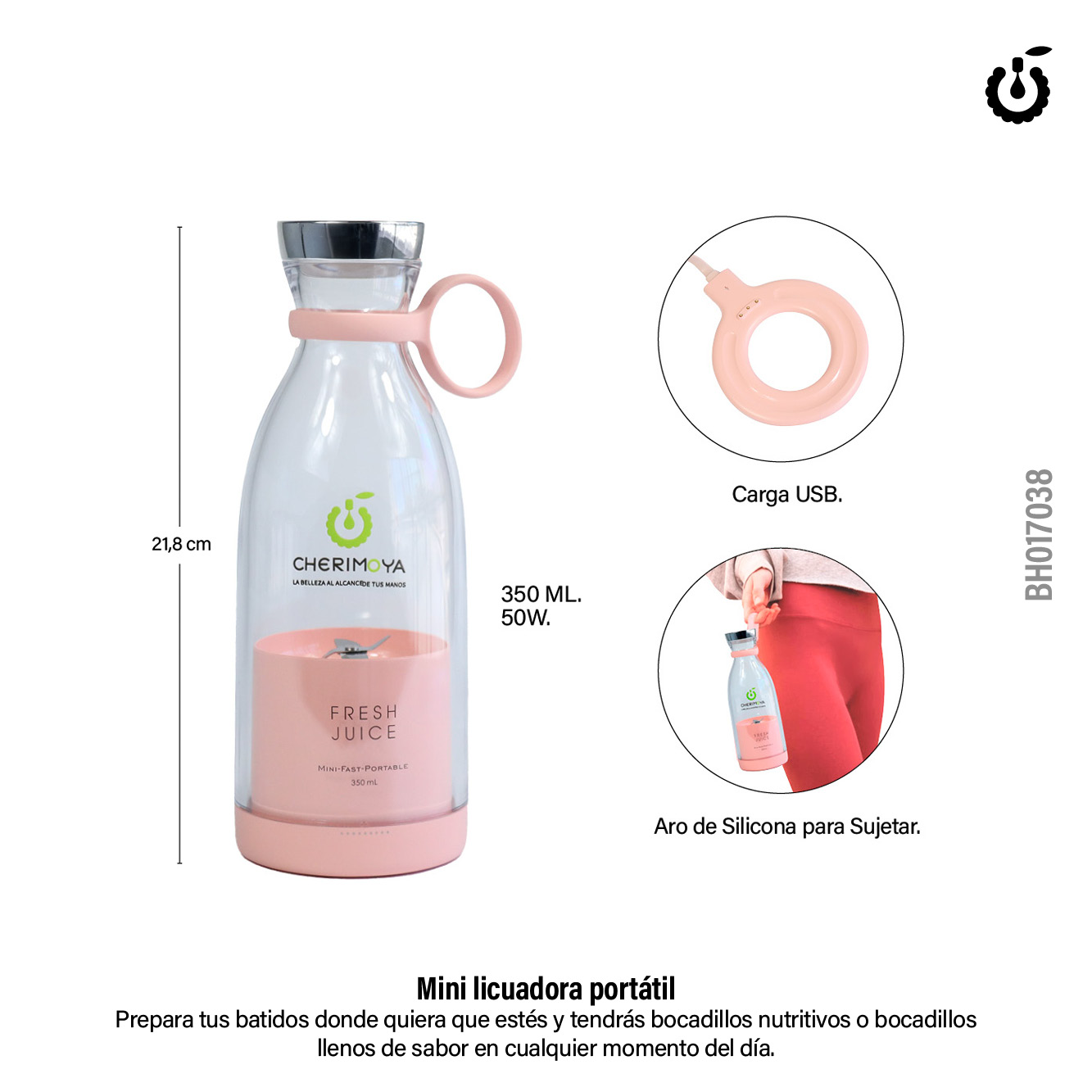 Alternative view of Mini Licuadora Portátil  Cherimoya (BH017038)