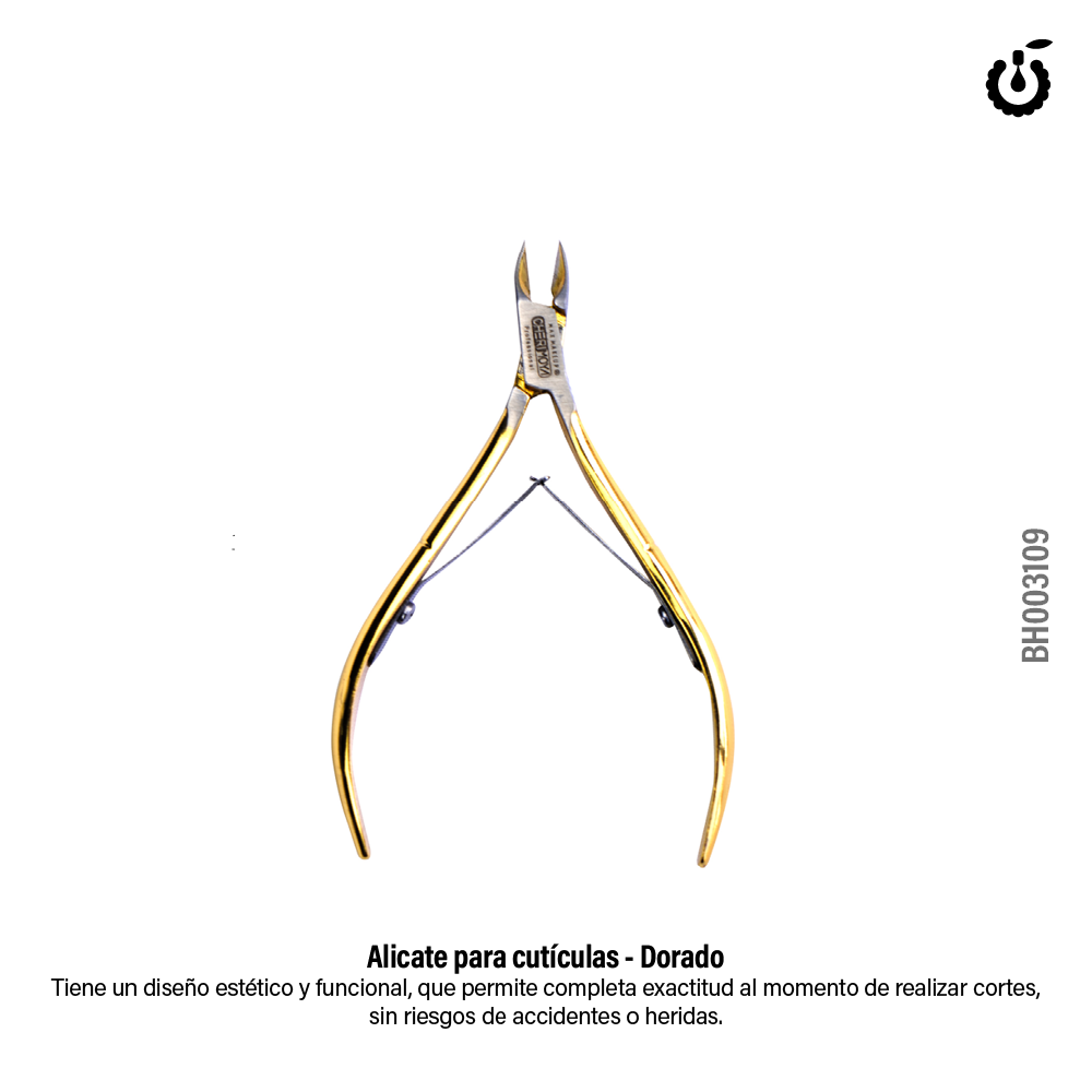Alicate para cutículas dorado Cherimoya (BH003109D)