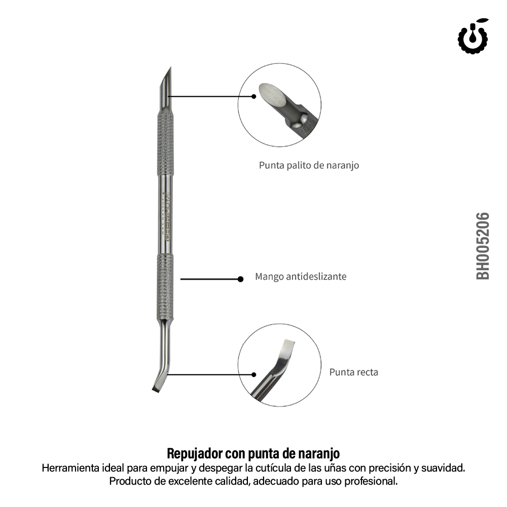 Alternative view of Empujador de Cutículas dobles punta cherimoya(BH005206)